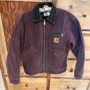Vintage Carhartt USA Made Blanket Lined Detroit 299 3BRG Burgandy M Jacket